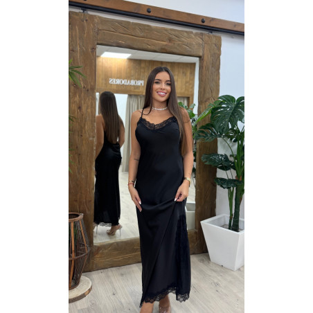 VESTIDO LENCERO NEGRO