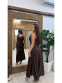 VESTIDO LENCERO MARRON