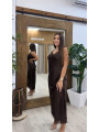 VESTIDO LENCERO MARRON