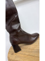 BOTA ALTA PIEL MARRON