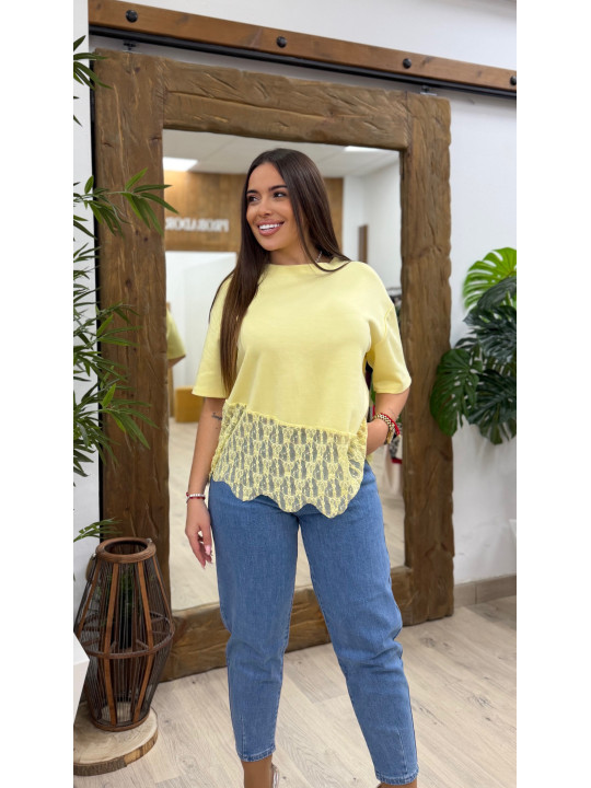 CAMISETA ENCAJE OLA