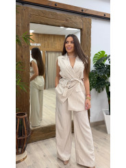 CONJUNTO CHALECO RAYAS