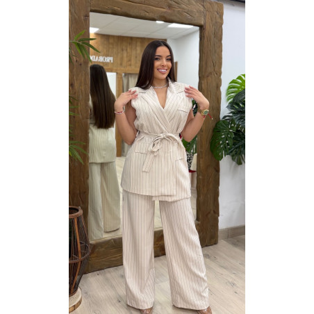 CONJUNTO CHALECO RAYAS