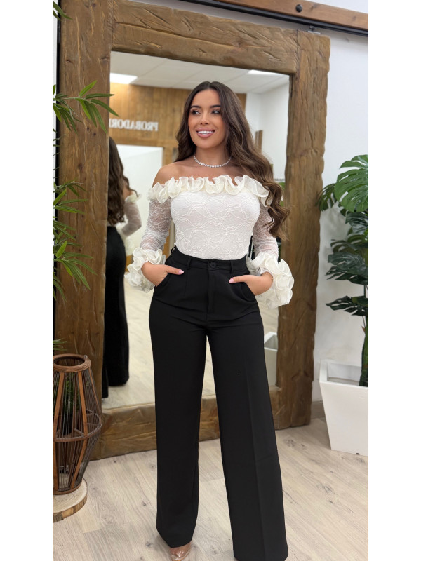 PANTALON PINZAS VESTIR NEGRO