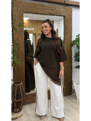 CAMISETA ENCAJE PICO