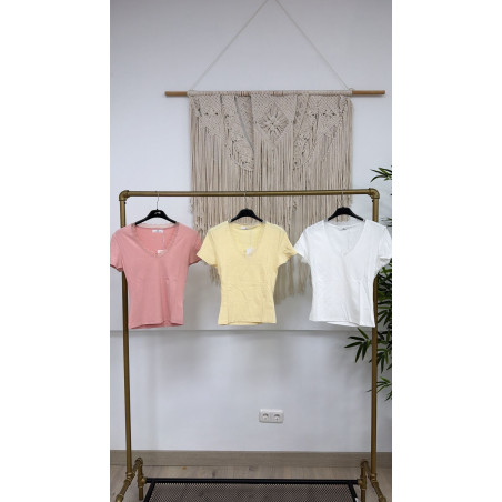 CAMISETA ENCAJE ALGODON