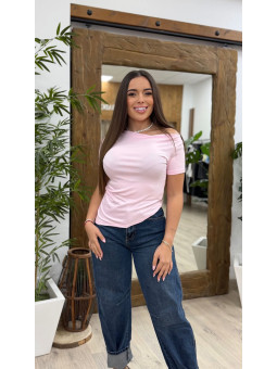 CAMISETA ALGODON ASIMETRICA