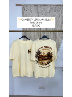 CAMISETA LIFE AMARILLA