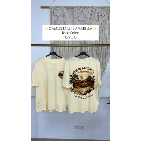 CAMISETA LIFE AMARILLA
