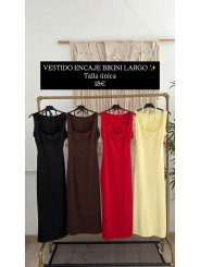 VESTIDO ENCAJE BIKINI LARGO