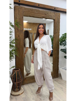 PANTALON RAYAS BOTON