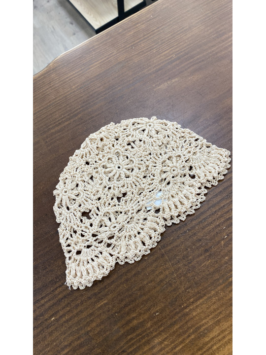 CASQUETE FLOR BEIG