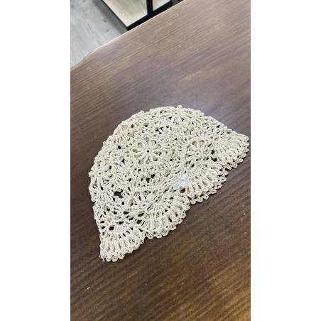 CASQUETE FLOR BEIG