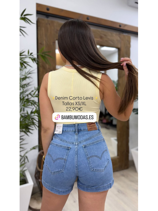 DENIM CORTO LVS