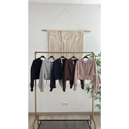 CHAQUETA CROP CREMALLERA